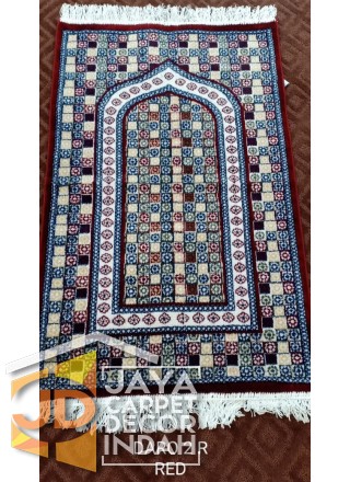 Sajadah Daro 2 R Red - Sajadah Imam / Masjid / Mushola / Karpet Lantai Permadani / Bulu / Tebal 70 Cm X 110 Cm